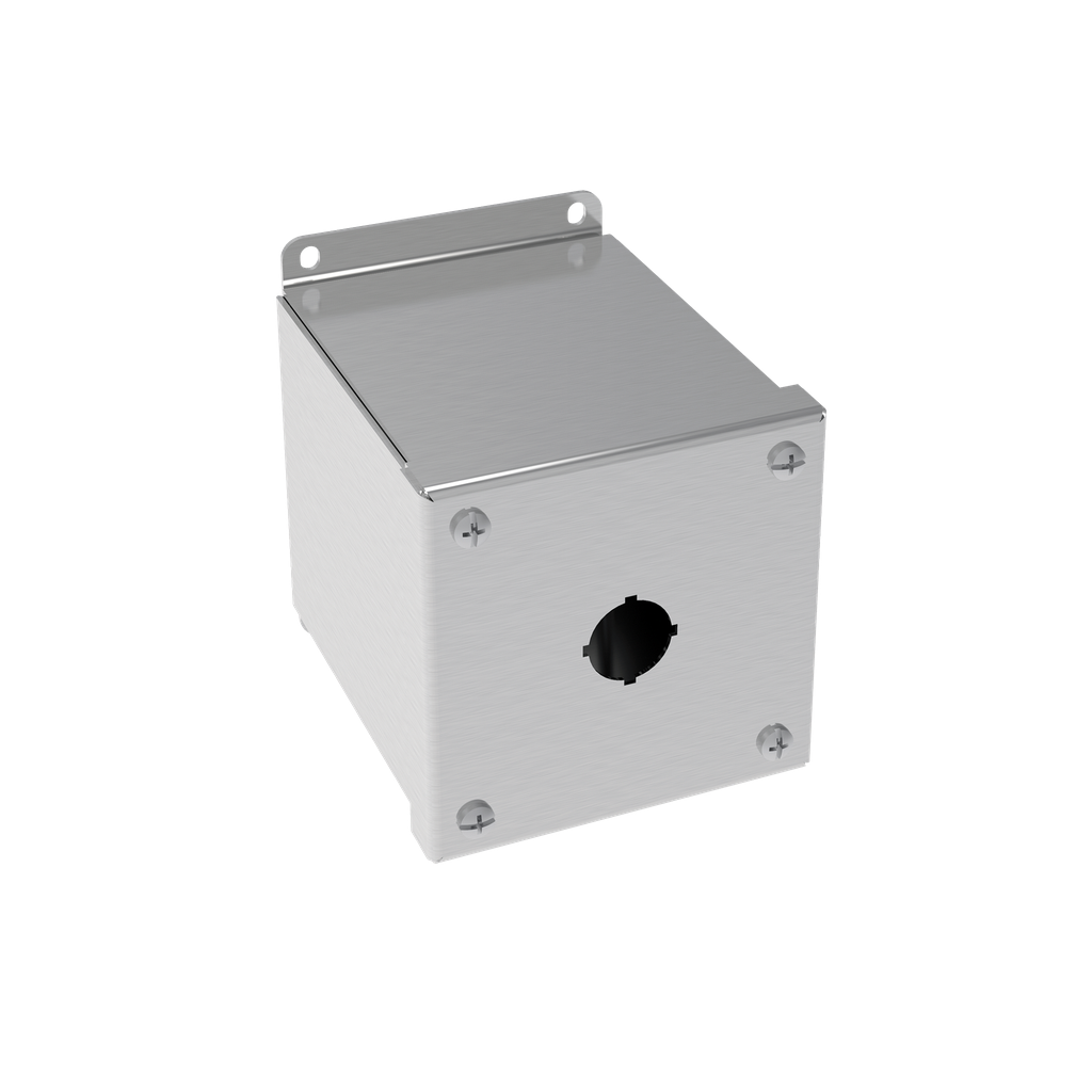 Product image for Hoffman E1PBGXSS Extra-Deep 22.5-mm Pushbutton Enclosures, Type 4X, 1PB x 22.5mm, SS Type 304