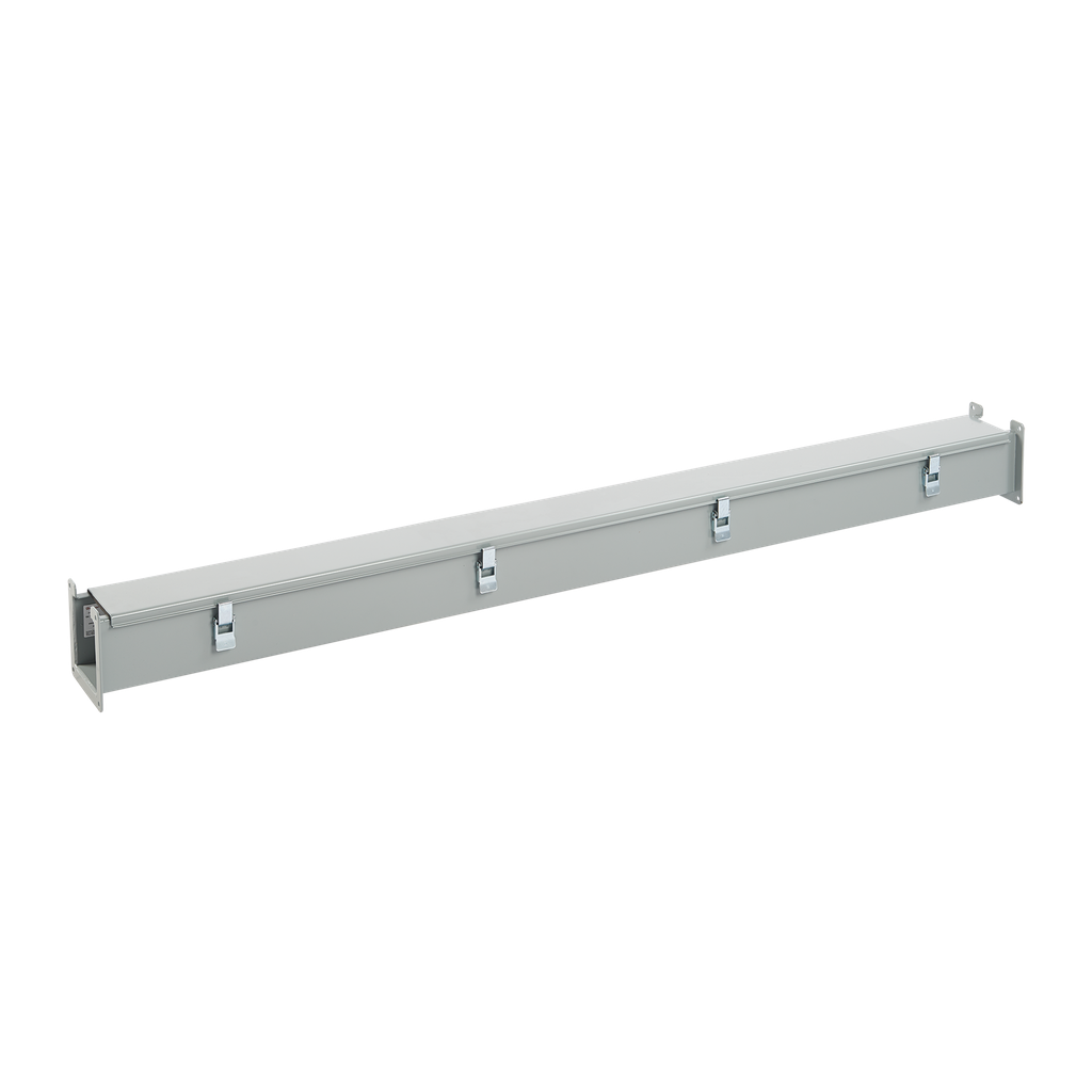 Product image for Hoffman F22L120 Lay-In NEMA Type 12 Wireway Straight Section, 2.5" x 2.5" x 120", Gray, Steel