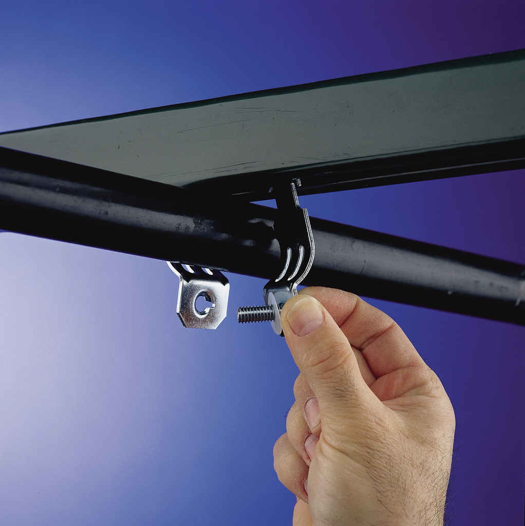 RIGD Single Piece Strut Clamp for Pipe/Rigid Conduit, Steel, EG, 3" Pipe, 3.5" OD