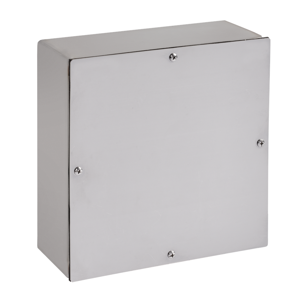 Hoffman ASE16X16X6SSNK Screw-Cover Pull Box / Enclosure, No Knockouts, Type 4X, 16" x 16" x 6", 304 Stainless Steel Product image for Hoffman ASE16X16X6SSNK Screw-Cover Pull Box / Enclosure, No Knockouts, Type 4X, 16" x 16" x 6", 304 Stainless Steel