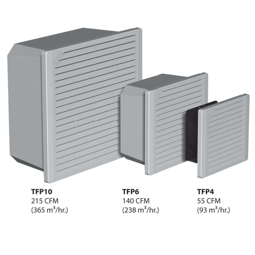 Hoffman TFP101 TFP Side-Mount Filter Fan, 10", 115v 50/60Hz Product image for Hoffman TFP101 TFP Side-Mount Filter Fan, 10", 115v 50/60Hz