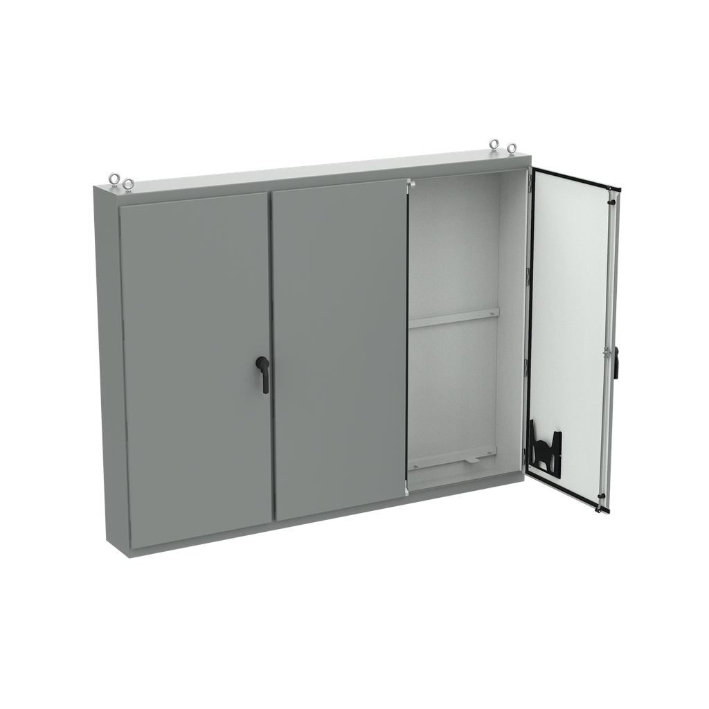 Hoffman A86M3ELP Free-Stand, Multi-Door, Type 12, 86.12" x 112" x 14.12", Steel Product image for Hoffman A86M3ELP Free-Stand, Multi-Door, Type 12, 86.12" x 112" x 14.12", Steel