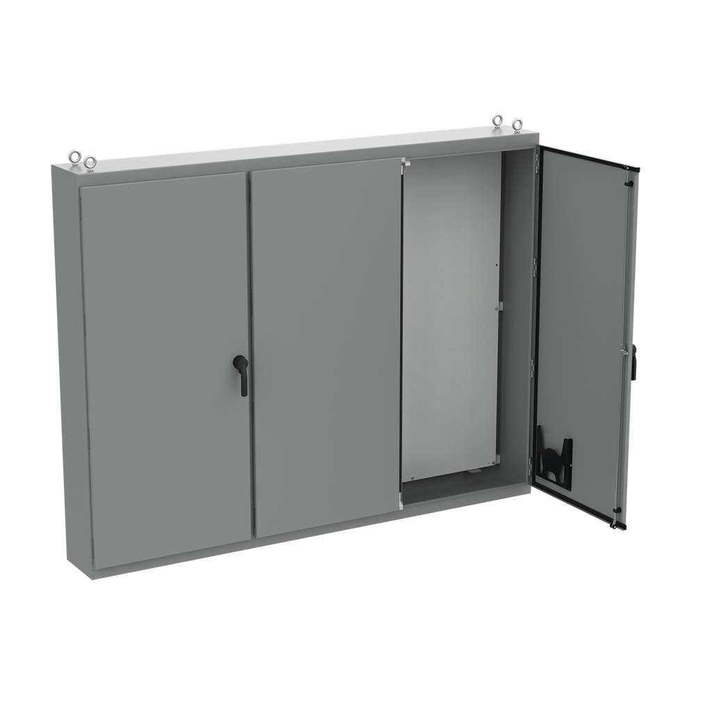 Hoffman A86M3E20G Free-Stand, Multi-Door, Type 12, 86.12" x 112" x 20.12", Gray, Steel Product image for Hoffman A86M3E20G Free-Stand, Multi-Door, Type 12, 86.12" x 112" x 20.12", Gray, Steel