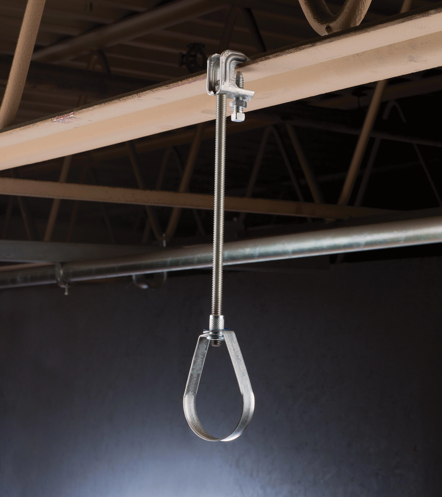 Standard Duty Loop Hanger, 2 1/2" Pipe, 2.875", 3/8" Rod