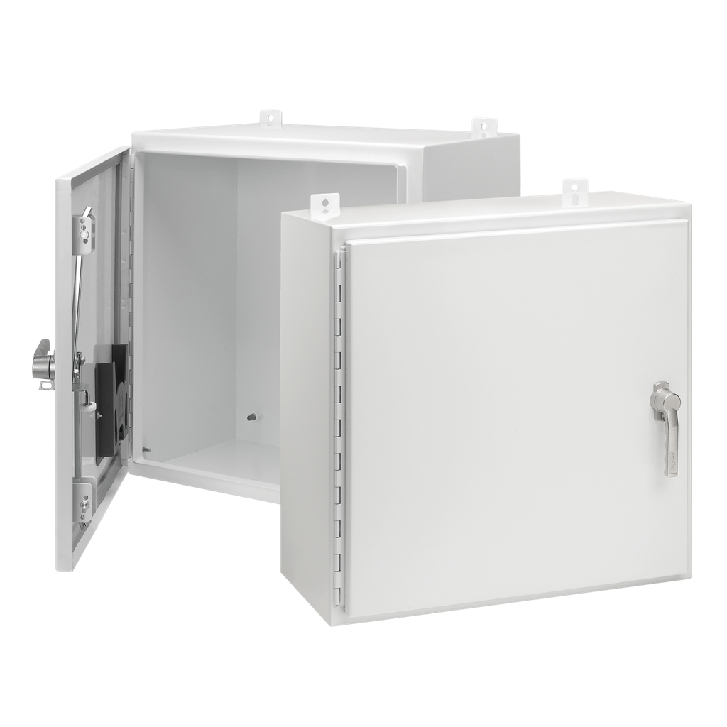 Product image for Hoffman A24H2010SSLP3PTW Painted White with 3-Point Latch, Type 4X, 24" x 20" x 10", White, Stainless Steel