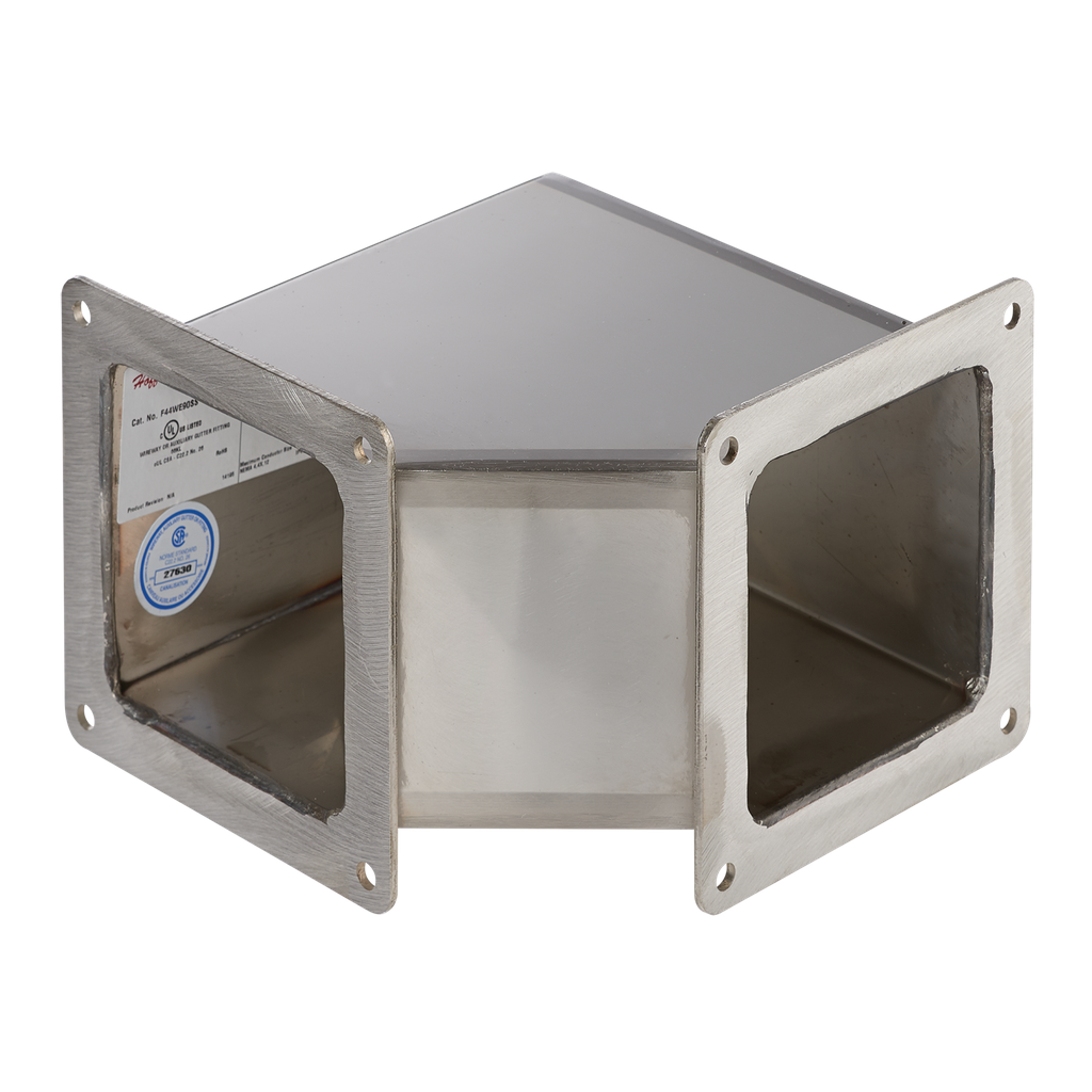 Product image for Hoffman F44WE90SS 90-Degree Elbow, 4" x 4", SS Type 304