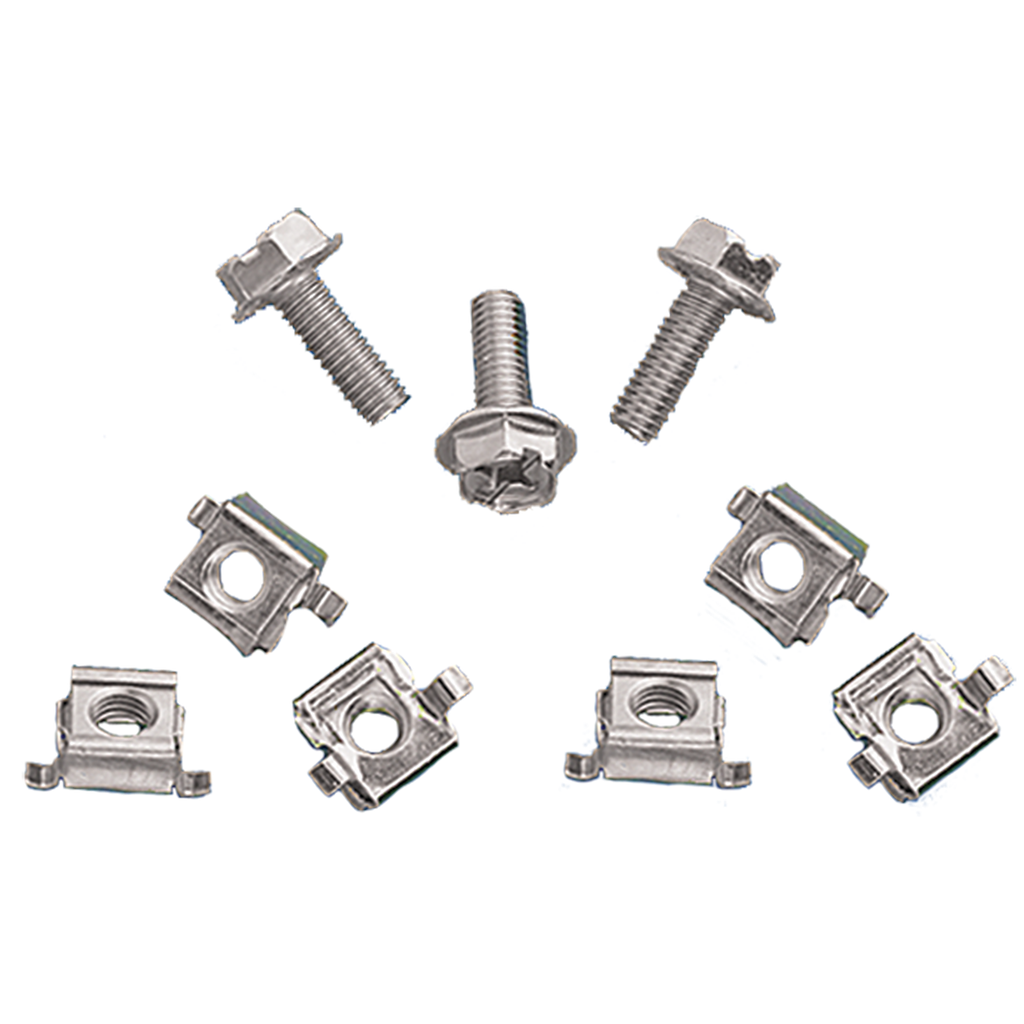 Hoffman PGFGM6 Grid Fastener Package - M6 Grounding Cage Nuts and Bolts (20), Steel Product image for Hoffman PGFGM6 Grid Fastener Package - M6 Grounding Cage Nuts and Bolts (20), Steel