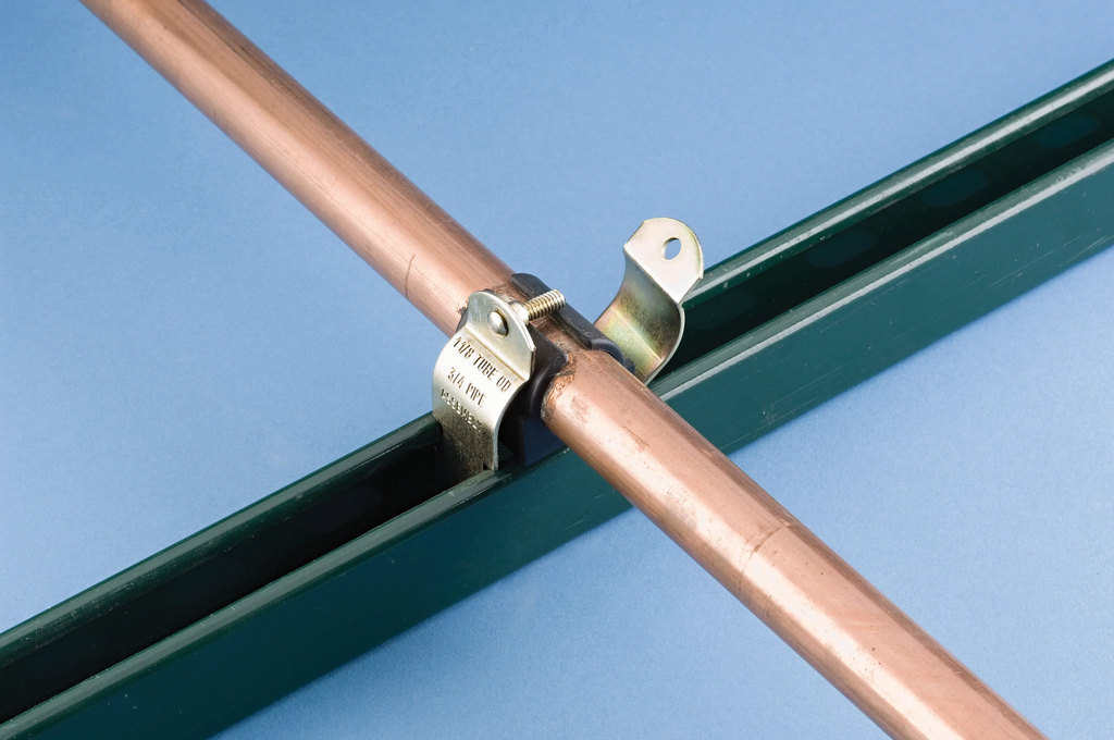 nVent CADDY Cushion Clamp Insulated Strut Clamp for Pipe/Tube, 5/8" OD, 1/2" Copper Tube, 3/8" Pipe
