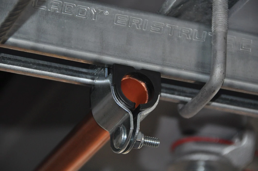 nVent CADDY Cushion Clamp Insulated Strut Clamp for Pipe/Tube, 5/8" OD, 1/2" Copper Tube, 3/8" Pipe