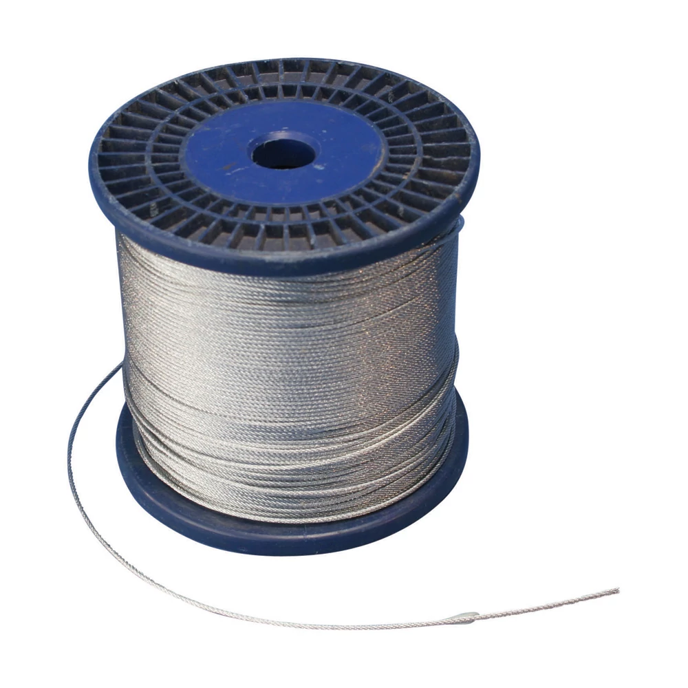 Product image for Caddy SLC15L1000SP 1000-Foot Spool of 1.5mm Steel Wire Rope, electrogalvanized