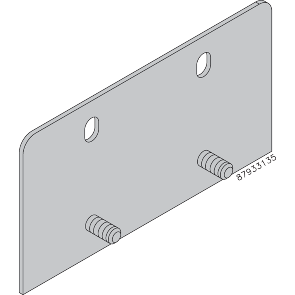 Product image for Hoffman AMFK3RL016 Mounting Bracket Kit, 5" fits 16 ga., Gray, Steel