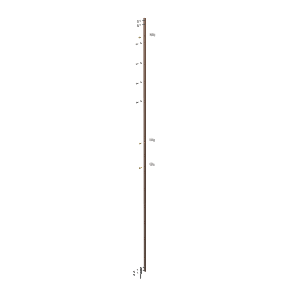 Product image for Hoffman DG72 72 x 0.625 x 0.25 Inch 2 AWG Copper Cable Pathway Vertical Ground Bar Kit