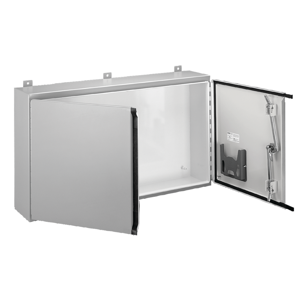 Hoffman A306010WFLP Continuous Hinge Two-Door with Handle, Type 12, 30" x 60" x 10", Steel Product image for Hoffman A306010WFLP Continuous Hinge Two-Door with Handle, Type 12, 30" x 60" x 10", Steel