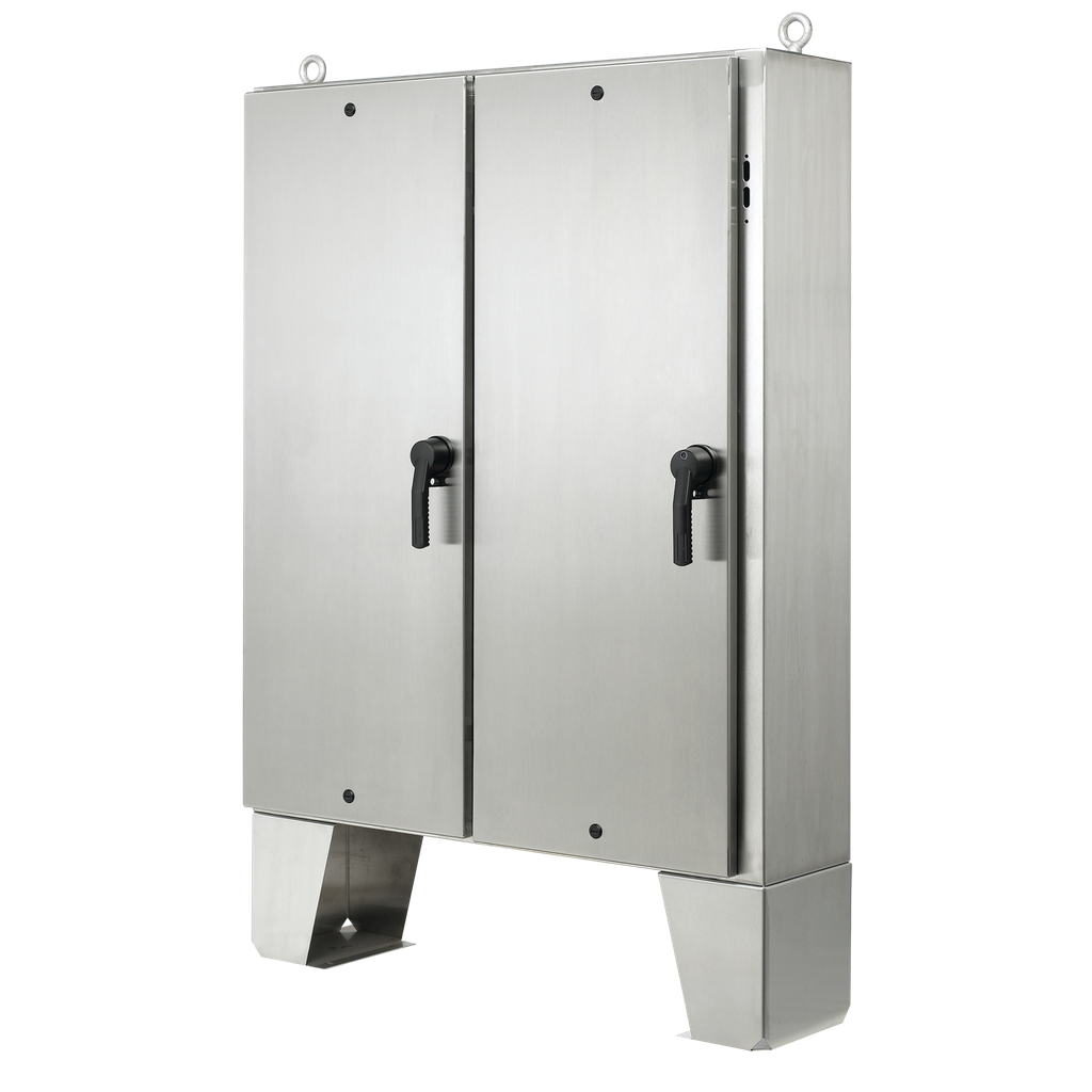 Hoffman A72Hx 7318SSLPQT General Purpose Stainless Steel Two-Door Floor-Mount Disconnect Enclosures, Type 4X, 72.06" x 73.31" x 18.06", SS Type 304 Product image for Hoffman A72Hx 7318SSLPQT General Purpose Stainless Steel Two-Door Floor-Mount Disconnect Enclosures, Type 4X, 72.06" x 73.31" x 18.06", SS Type 304