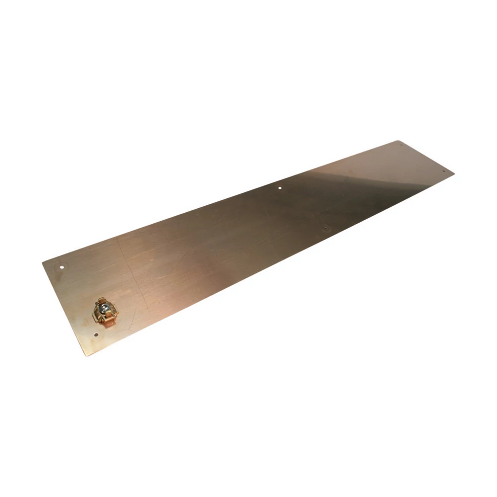 Product image for Erico UGP738P5 Copper Utility Ground Plate, SRGC46 Connector, 38 1/2" x 7 1/2" x 1/16"