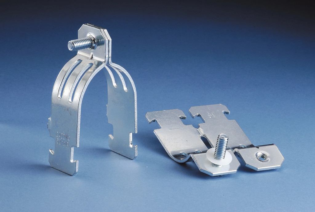 RIGD Single Piece Strut Clamp for Pipe/Rigid Conduit, Steel, EG, 3" Pipe, 3.5" OD