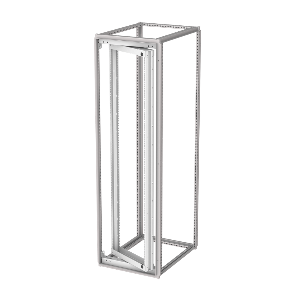 Product image for Hoffman P2RSFH228 PROLINE G2 Heavy-Duty Swing-Out Rack Frame, fits 2200x 800mm, Lt Gray, Steel