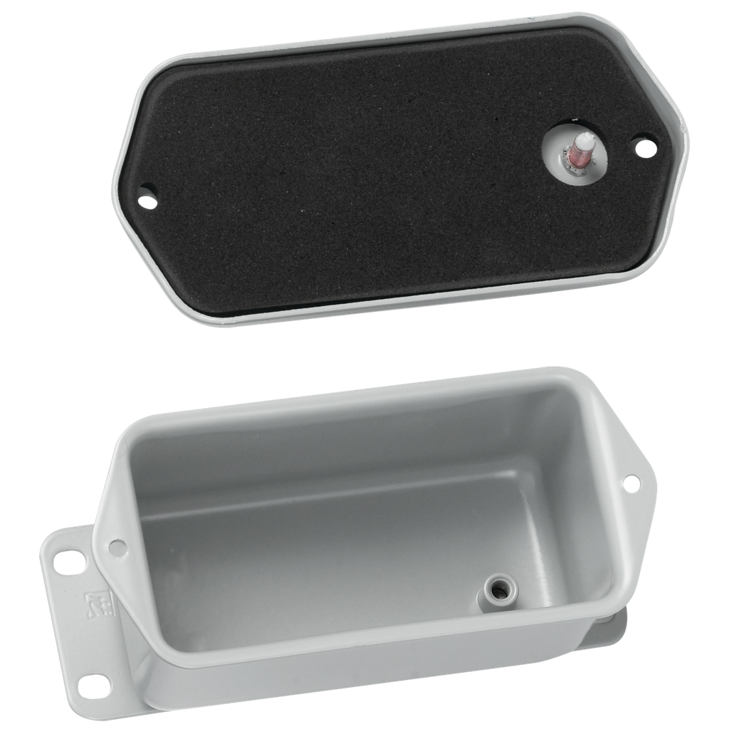 Product image for Hoffman A404DSC 4" x 4" x 2.62" Junction Box, Type 12 w/ Screw Cover, Contoured. Steel