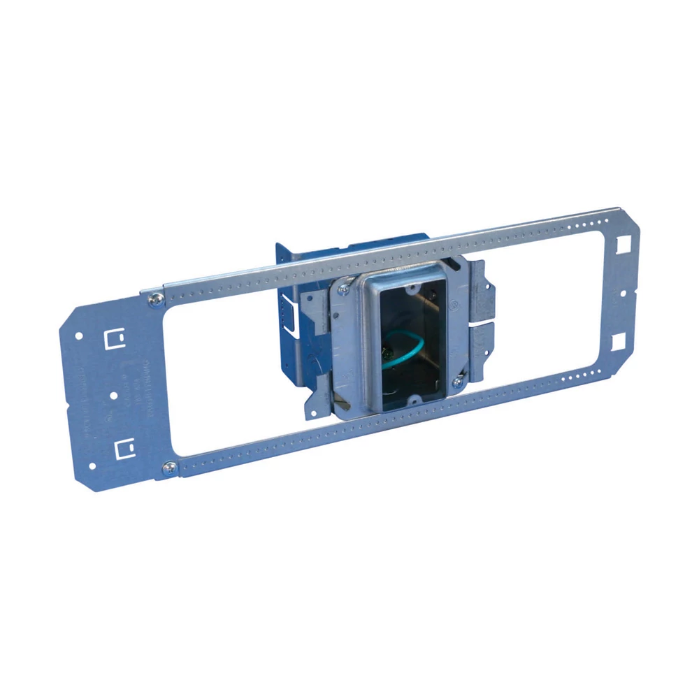 Product image for Caddy A1BF1G Caddy All-in-One Between-Stud With Removable Mud Ring, Single Box, 1 Gang, w/Ground, 5/8" Drywall, 3-5/8"