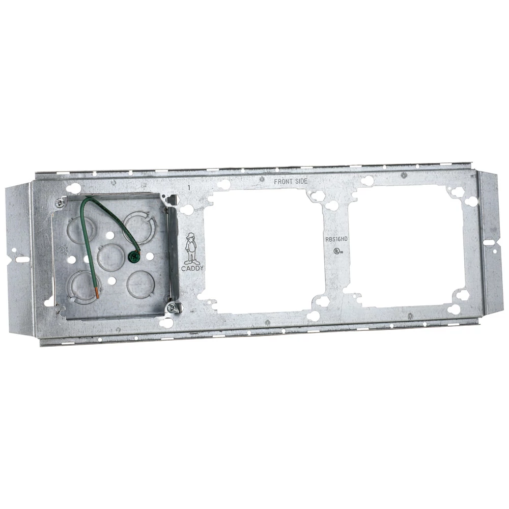 Product image for Erico R34D00 HD Box Support Bracket Between Stud Assembly, 16" Stud Spacing, 4" Box, Left