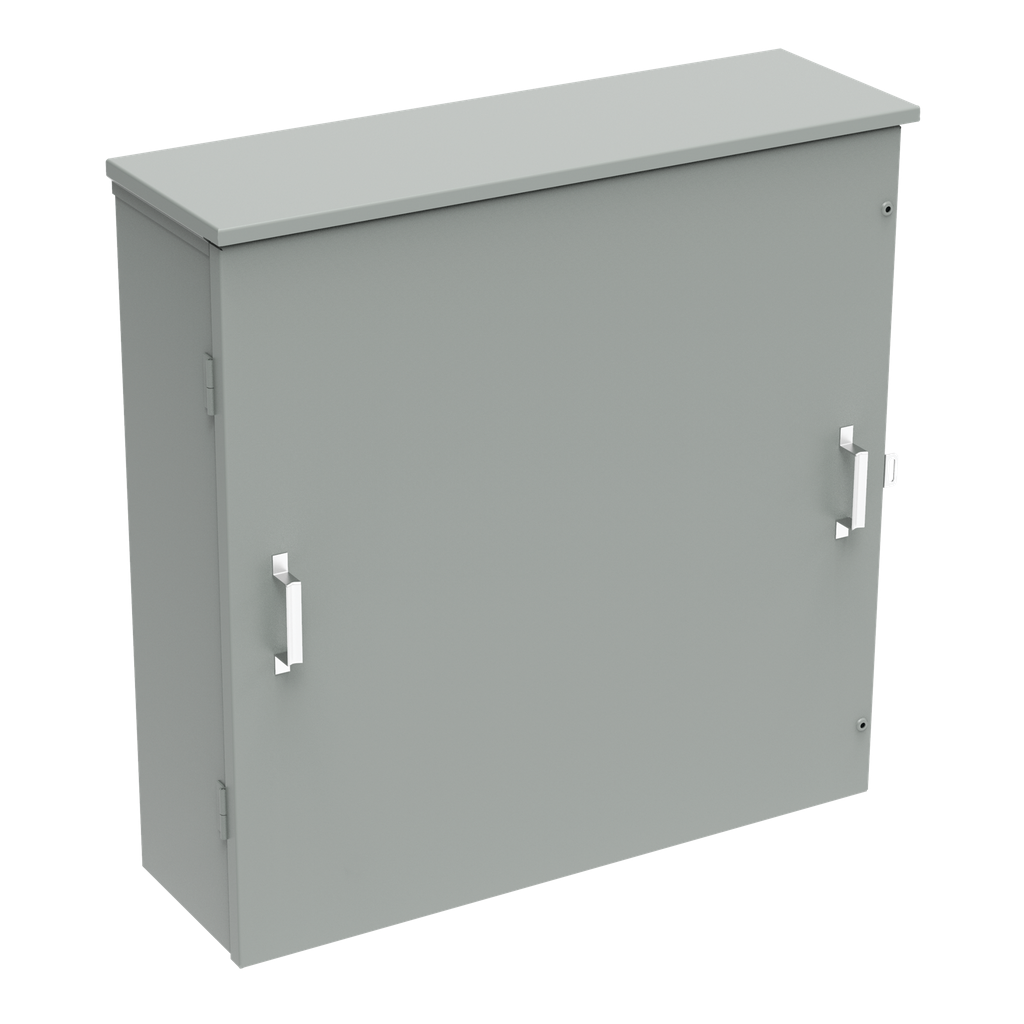 Product image for Hoffman A363611NGCT National Grid CT, Hinged Cover, 36.00x36.00x11.00, Lt Gray, Steel