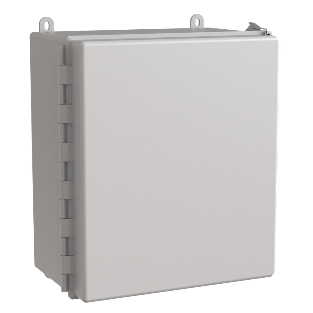 Hoffman A14128CHQRFG Continuous Hinge QR Cover Enclosure 4X, 14" x 12" x 8", Light Gray, Fiberglass Product image for Hoffman A14128CHQRFG Continuous Hinge QR Cover Enclosure 4X, 14" x 12" x 8", Light Gray, Fiberglass