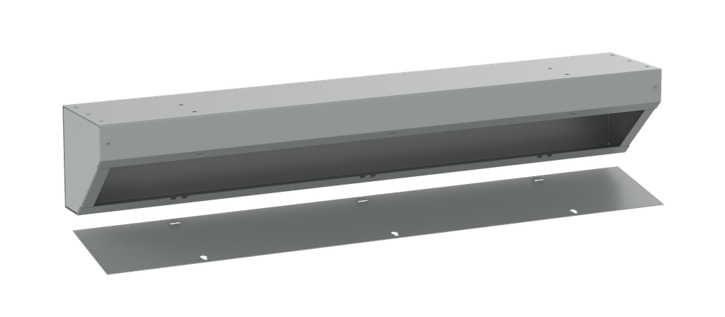 Product image for Hoffman AT6672 Angled Trough, NEMA Type 1, 6x 6x 72, Gray, Steel