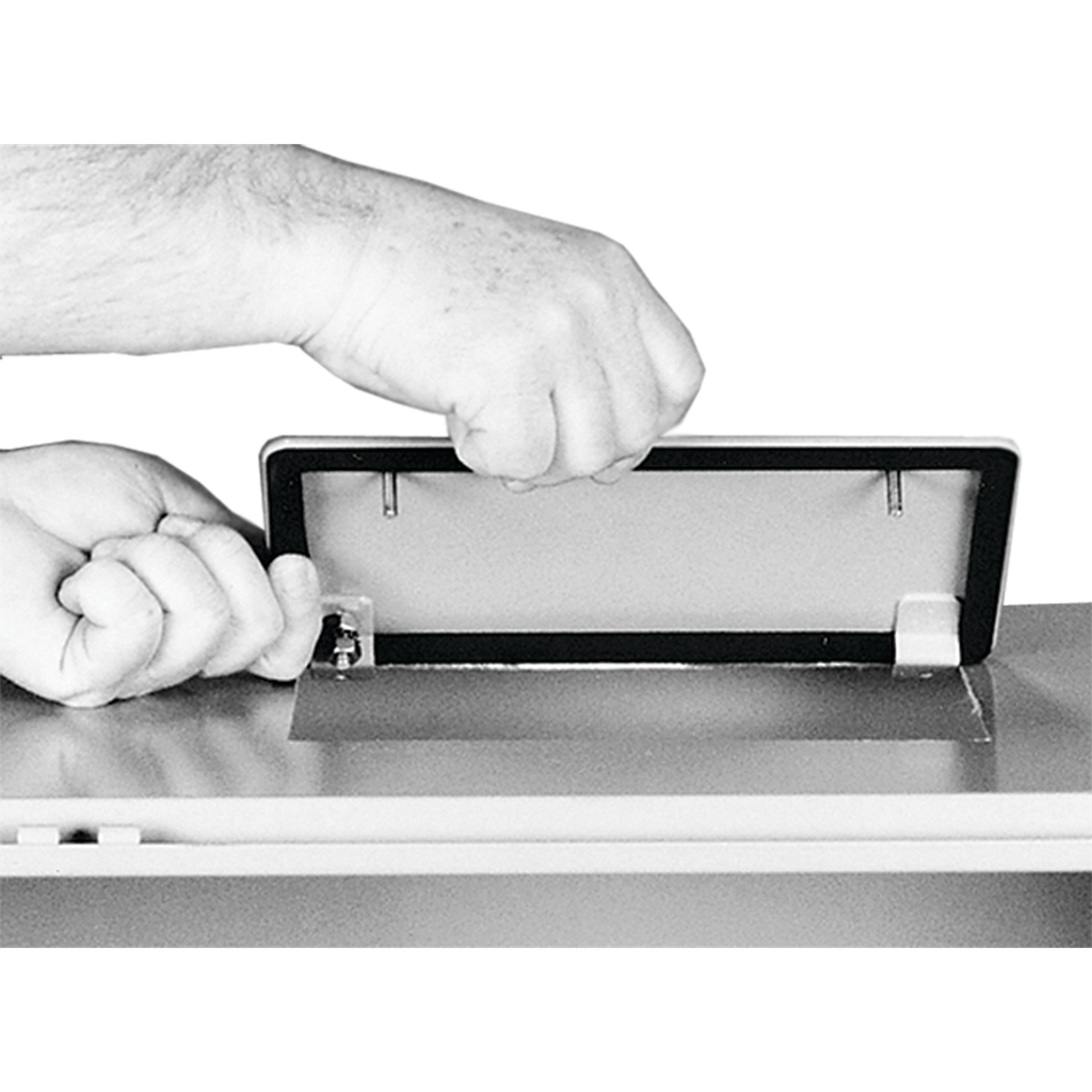 Product image for Hoffman DLGP610 16 Gauge Gland Plate, fits 9" x 5", Gray, Steel