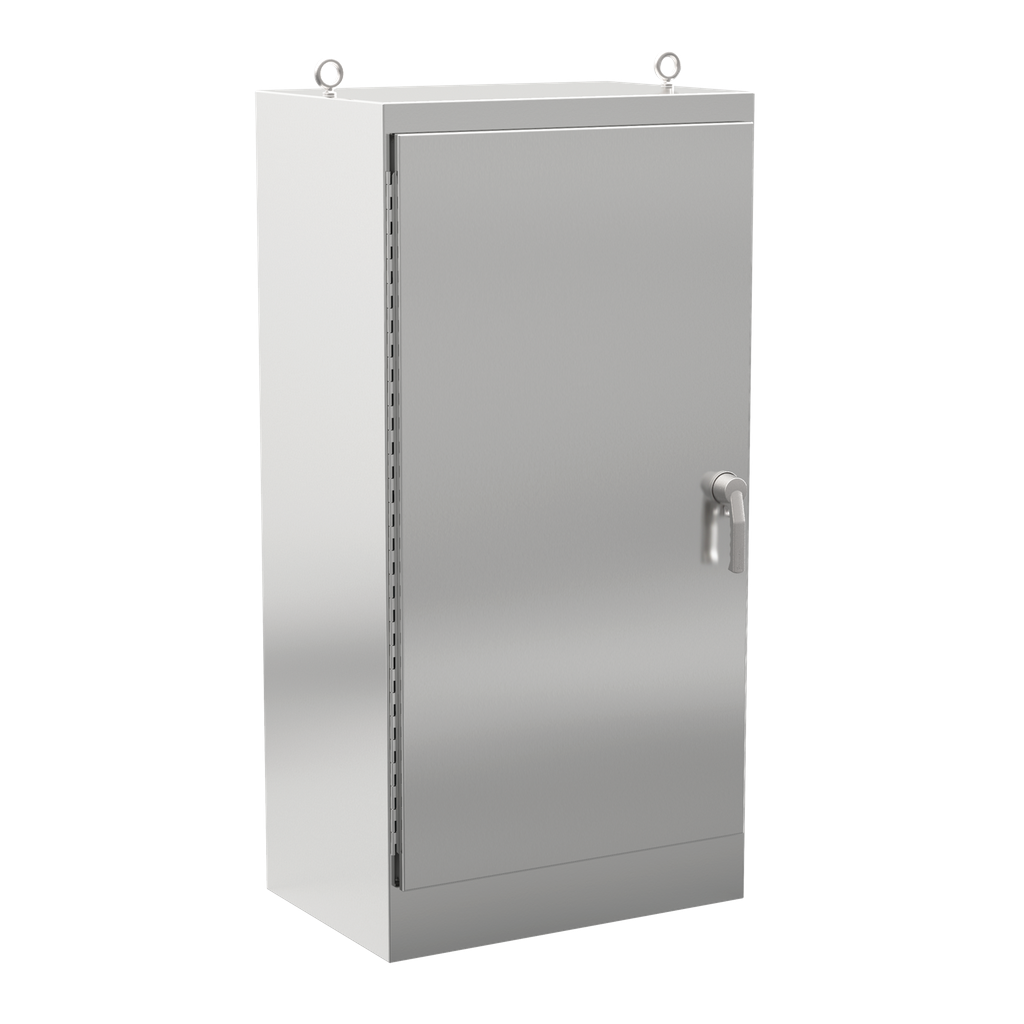 Hoffman A723636SSFSN4 Free-Stand Single and Dual Access with 3-Point Latches, Type 4X, 72.06" x 36.06" x 36.06", SS Type 304 Product image for Hoffman A723636SSFSN4 Free-Stand Single and Dual Access with 3-Point Latches, Type 4X, 72.06" x 36.06" x 36.06", SS Type 304