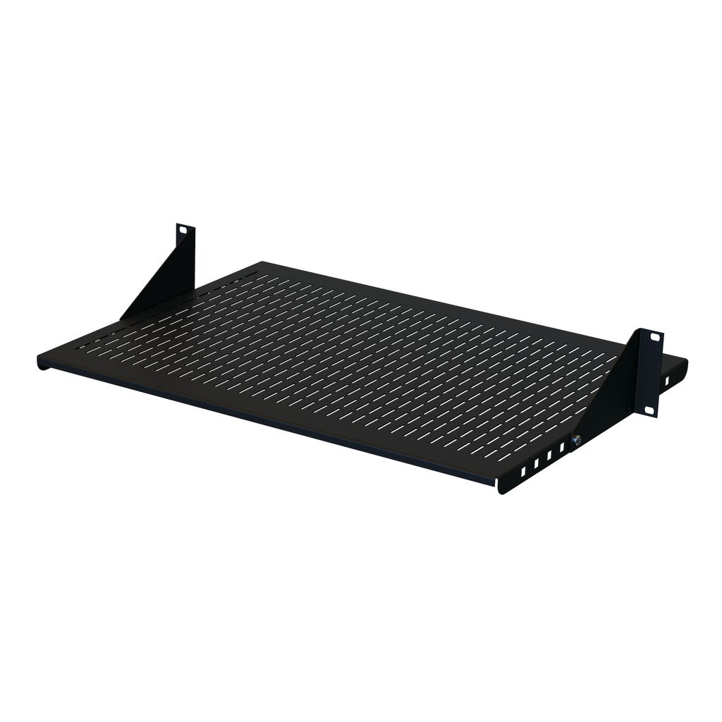 Product image for Hoffman ESHVA23 Adjustable Steel Vented Shelf, fits 23 in. LAN R., Black, Steel