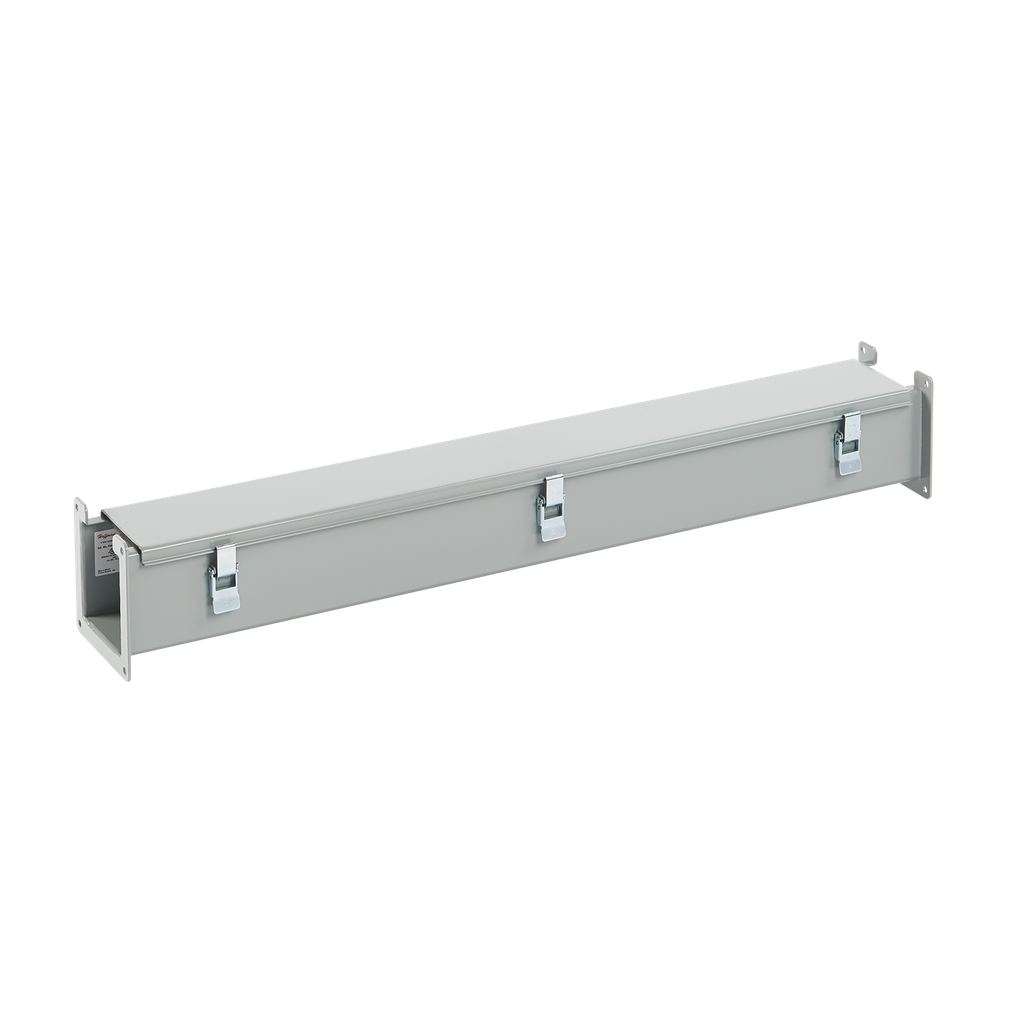 Product image for Hoffman F88L36 Lay-In NEMA Type 12 Wireway Straight Section, 8" x 8" x 36", Gray, Steel