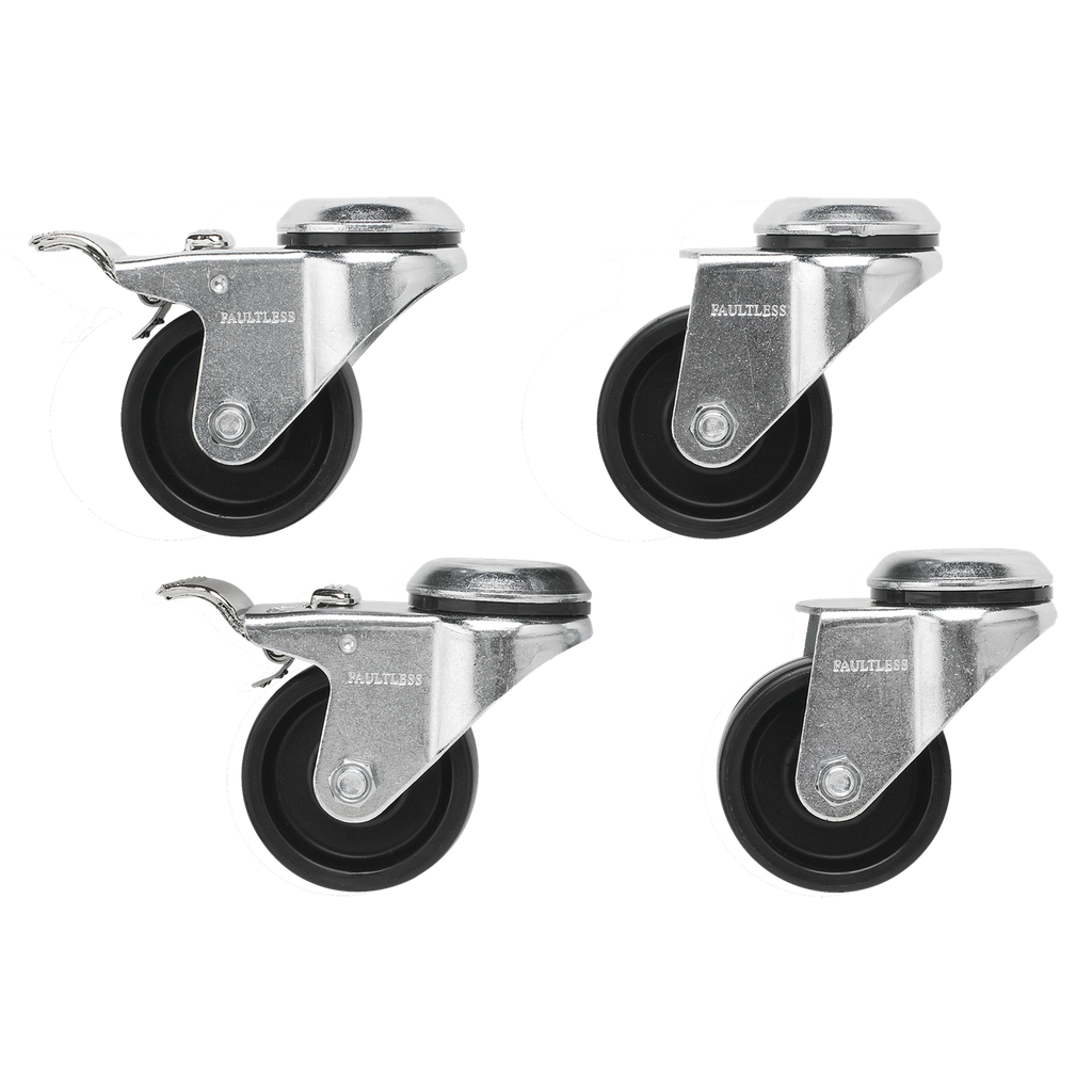 Hoffman PC1M12 Caster Kit, fits Frame, Steel Product image for Hoffman PC1M12 Caster Kit, fits Frame, Steel