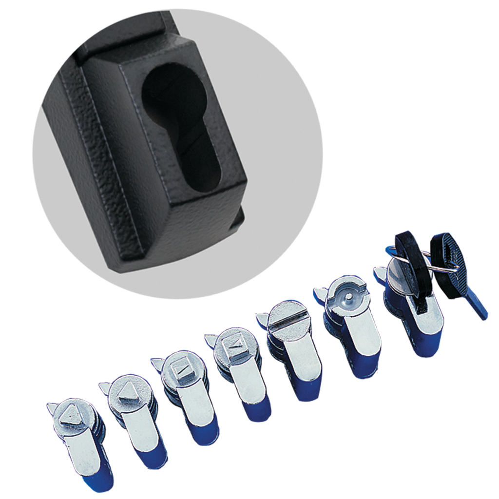 Product image for Hoffman PKOTM7FH DIN Lock Inserts (for DIN Profile Handle Only), fits Flush Handle, Steel