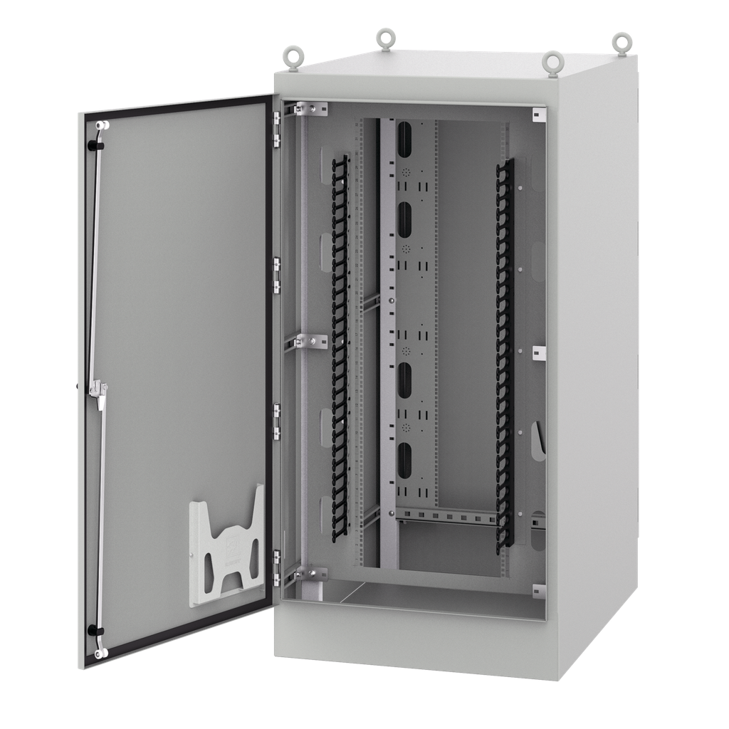 Product image for Hoffman D903646SDA Seismic Free-Standing, Dual-Access Cabinet, Type 12, 90" x 36" x 46", Lt Gray, Steel