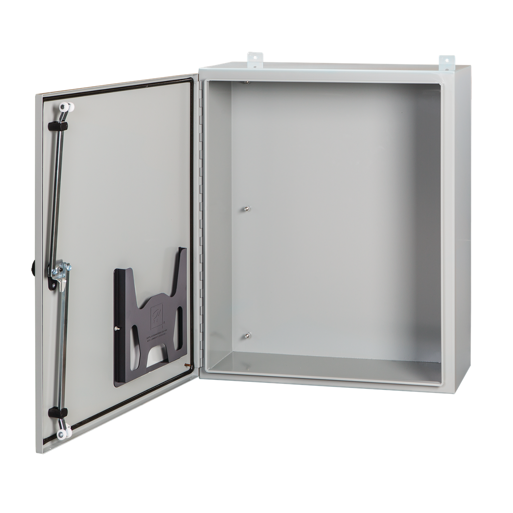 Hoffman A36H30BLP3PT Continuous Hinge with 3-Point Latch, Type 4, 36" x 30" x 8", Gray, Steel Product image for Hoffman A36H30BLP3PT Continuous Hinge with 3-Point Latch, Type 4, 36" x 30" x 8", Gray, Steel