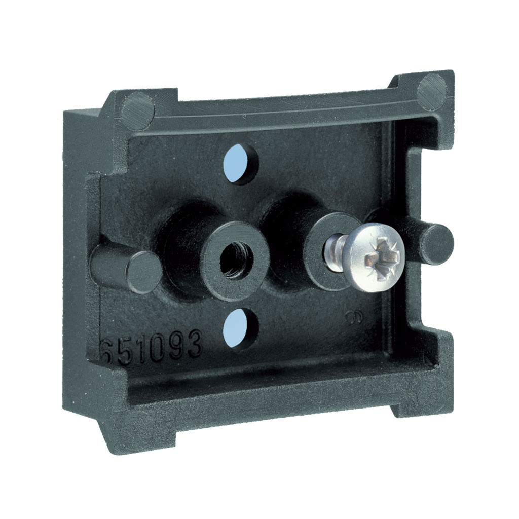 Product image for Hoffman ADIN3PA42 DIN 3 Rail with Self-Adhesive, 1.7x1.5x0.55 inch, Black, Plastic