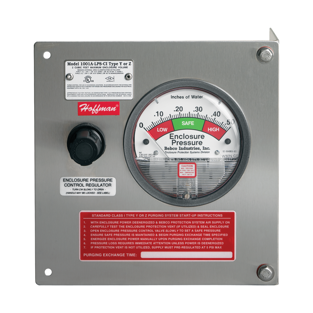 Product image for Hoffman A1001YZUMC1 Small-Volume Type Y and Z Purging/Pressurization System, 2CF