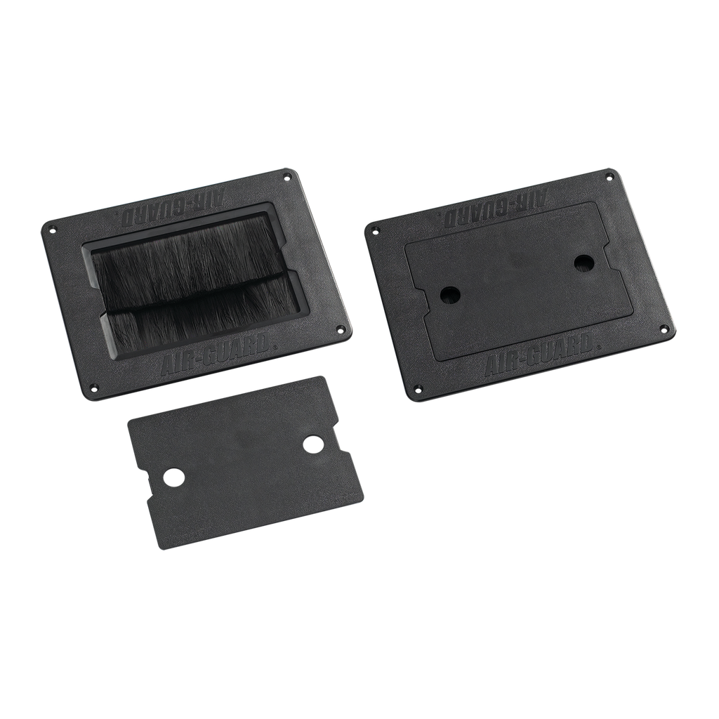 Hoffman DFB57F 1-Piece Flush-Mount Floor Brush Kit with Cover and Two-Stage Sealing, 5" x 7", Plastic Product image for Hoffman DFB57F 1-Piece Flush-Mount Floor Brush Kit with Cover and Two-Stage Sealing, 5" x 7", Plastic