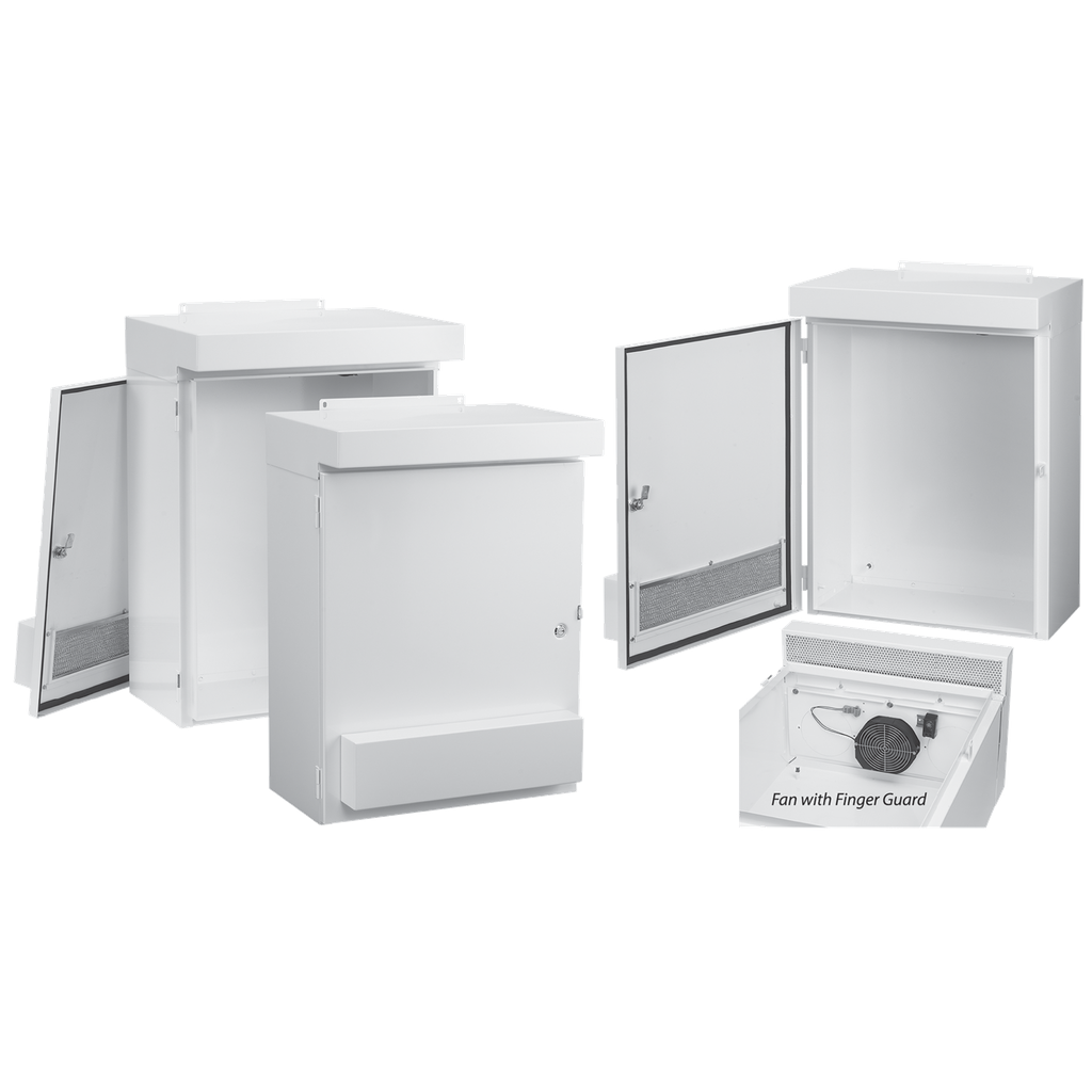 Hoffman WF75LP 56" x 36" x 16" WEATHERFLO Drive Enclosure w/ 4" Fan, Type 3R, Steel Product image for Hoffman WF75LP 56" x 36" x 16" WEATHERFLO Drive Enclosure w/ 4" Fan, Type 3R, Steel
