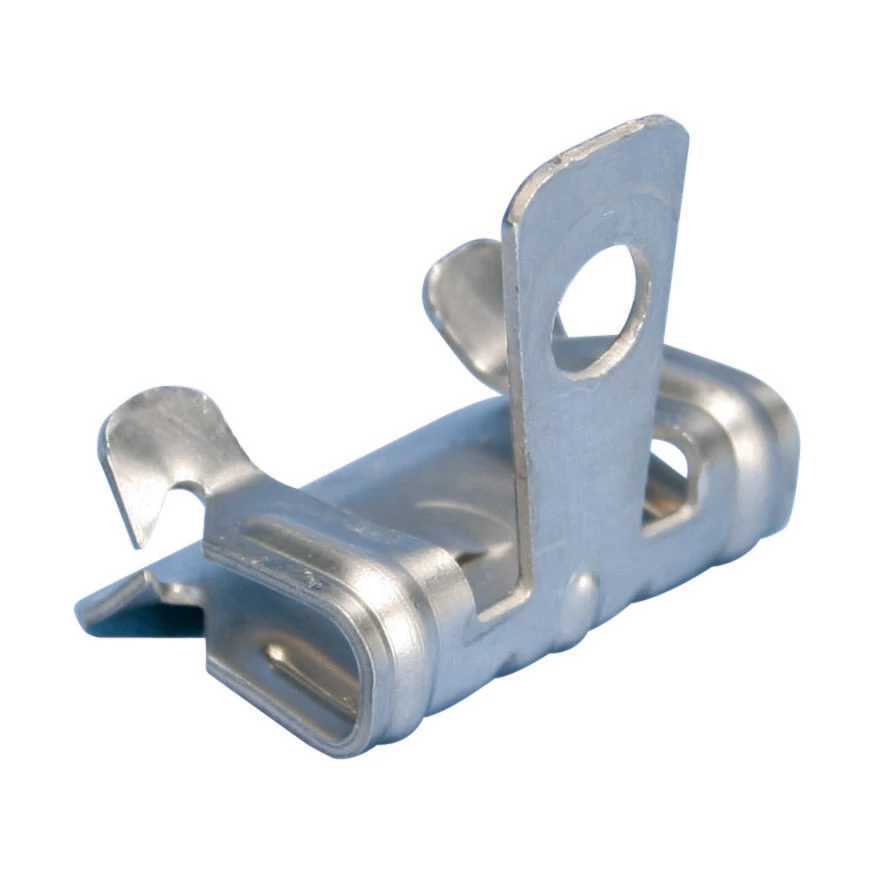 Product image for Caddy 4H912SS Hammer-On Flange Clip, Side Mount, S301, 9/16"-3/4" Flange