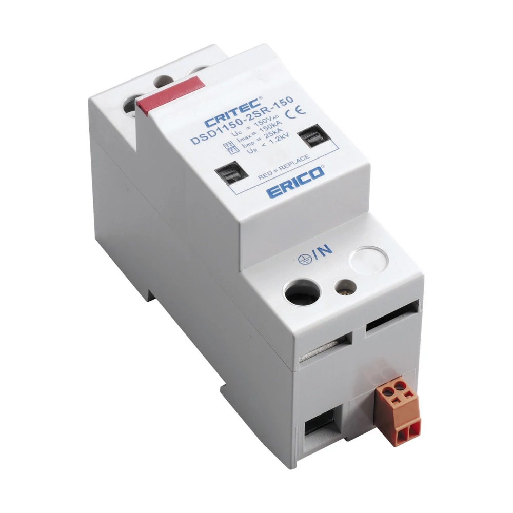 Product image for Erico DSD11502SR275 Surge Diverter, 150 kA Single Mode, 220-240 V Un