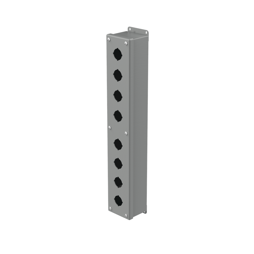 Product image for Hoffman E8PB Pushbutton Enclosures, Type 12, 8PB x 30.5mm, Gray, Steel