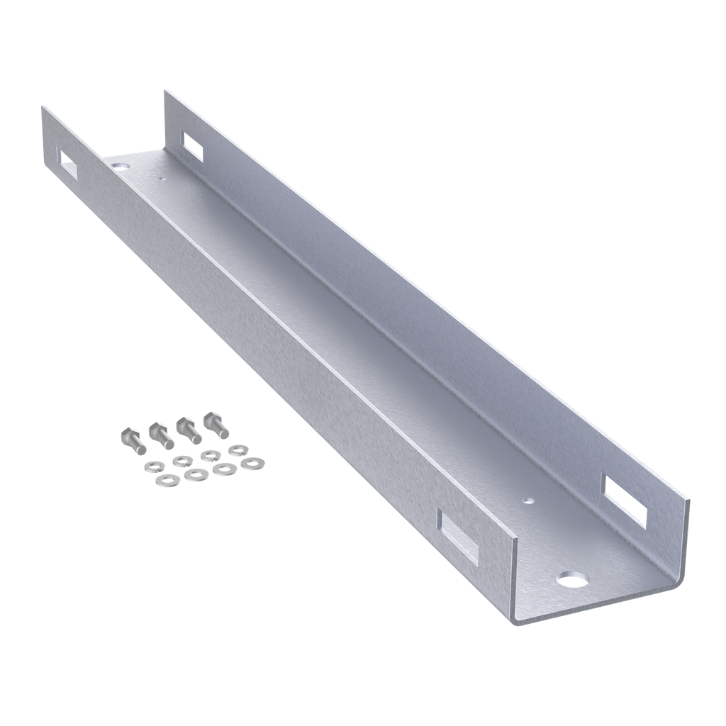 Product image for Hoffman EPMC6 Vertical Pole-Mount Channel, fits 600mm, Gray, Aluminum