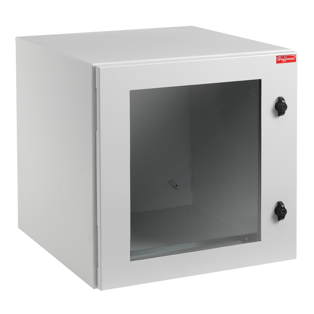Product image for Hoffman PTRW242424G2 ProTek Single-Door, Type 4, 12, 24.09x23.62x24.02, Lt Gray, Steel, Window