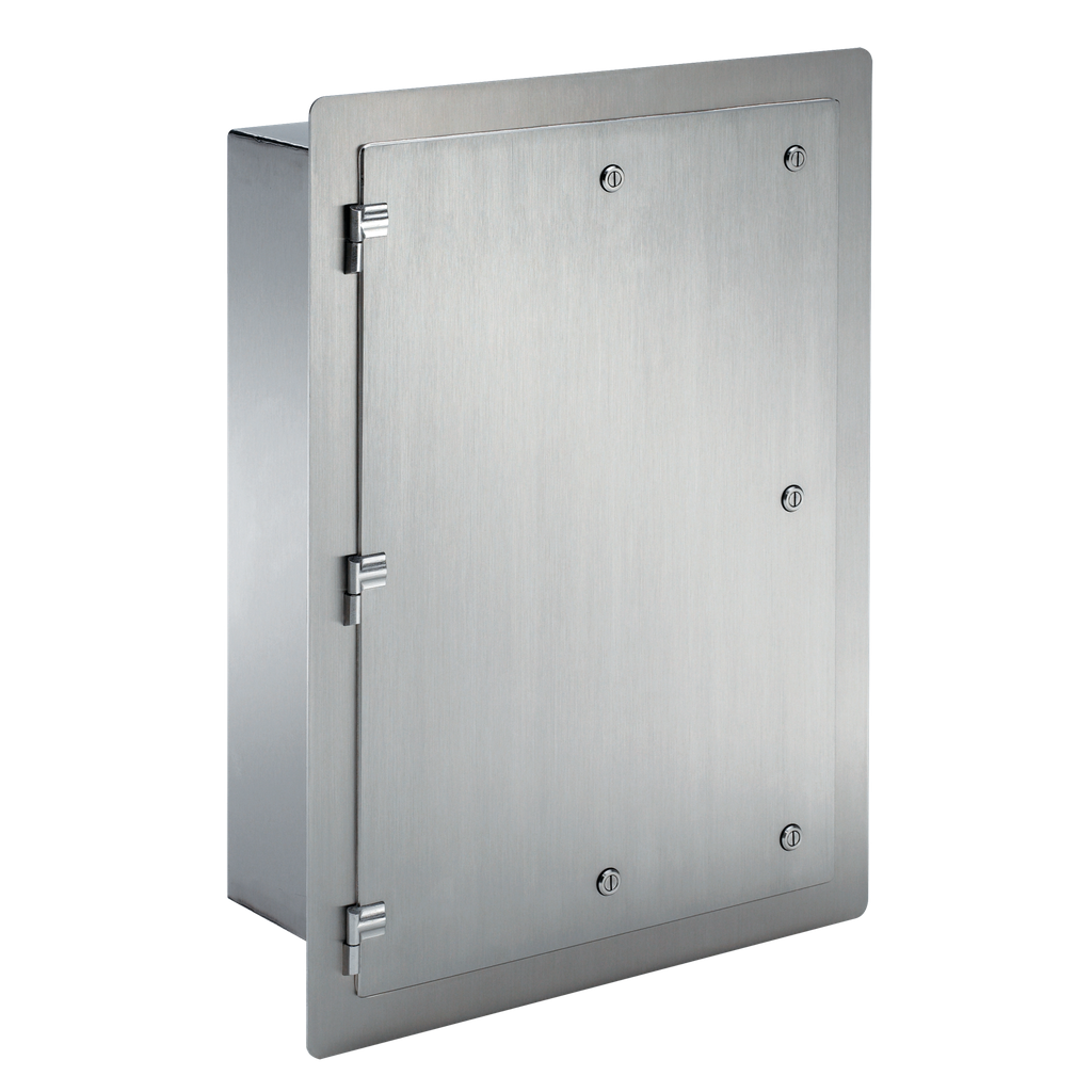 Hoffman AFMSC242010SS 24 x 20 x 10 Inch Stainless Steel Flush Mount Pharmaceutical Enclosure Product image for Hoffman AFMSC242010SS 24 x 20 x 10 Inch Stainless Steel Flush Mount Pharmaceutical Enclosure
