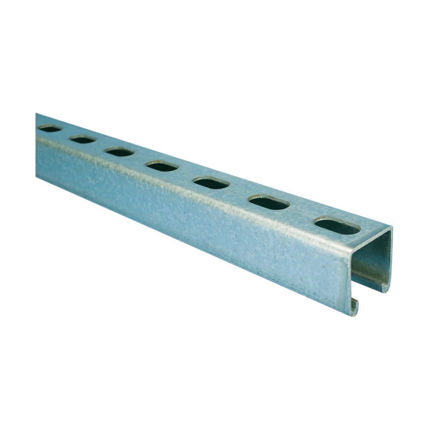 Product image for Caddy A12H1000PG Strut Channel Type A, Slotted, Steel, PG, 10' x 1.625" x 1.625" x 12 GA