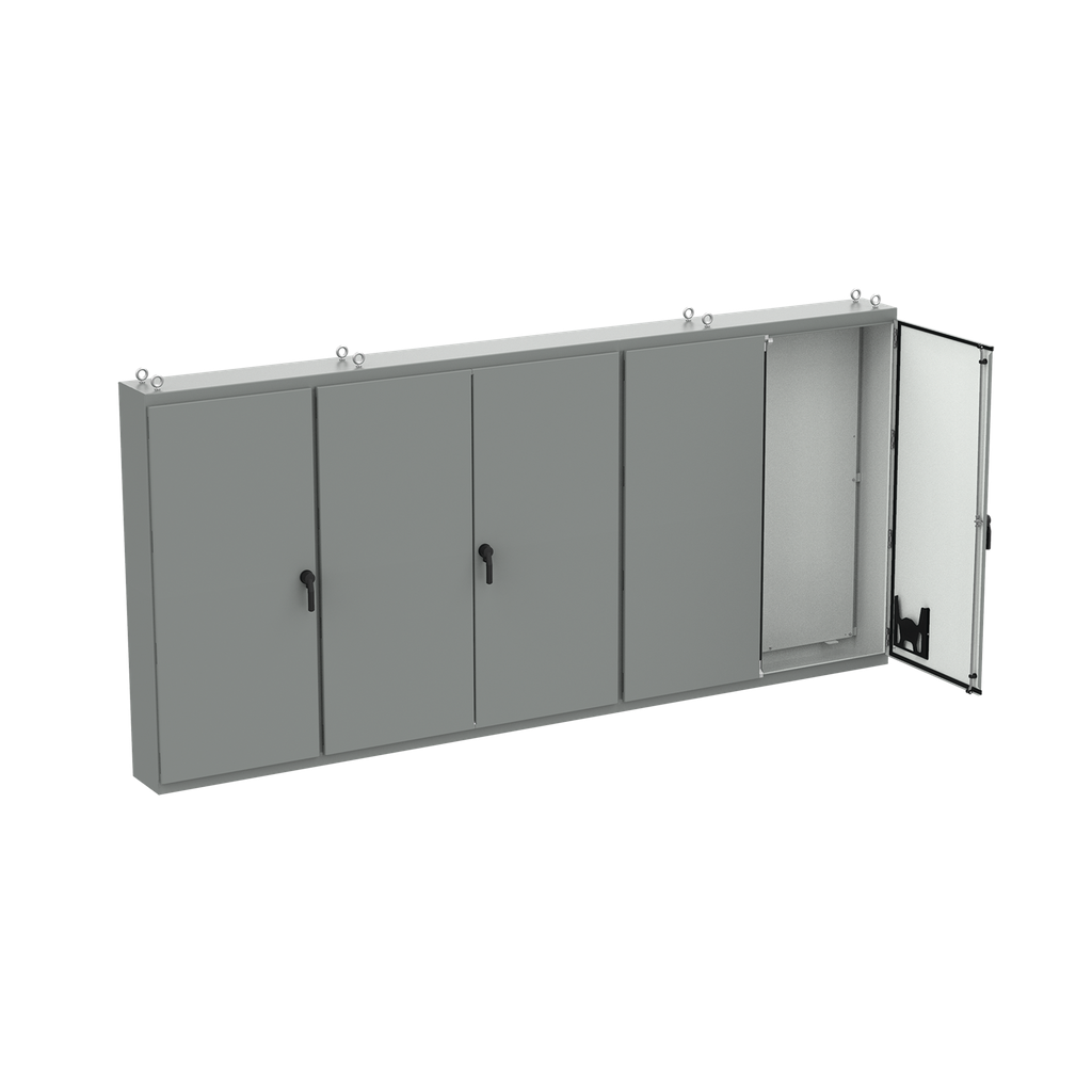 Hoffman A86M5E20 Free-Stand, Multi-Door, Type 12, 86.12" x 187" x 20.12", Steel Product image for Hoffman A86M5E20 Free-Stand, Multi-Door, Type 12, 86.12" x 187" x 20.12", Steel