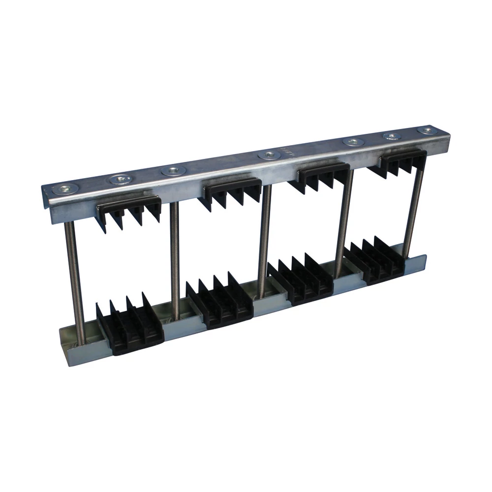 Product image for Erico 561540 Universal Busbar Support with Neutral Circuit, High Ampacity, 1 3 Busbars per Phase, 6.3" Busbar Width