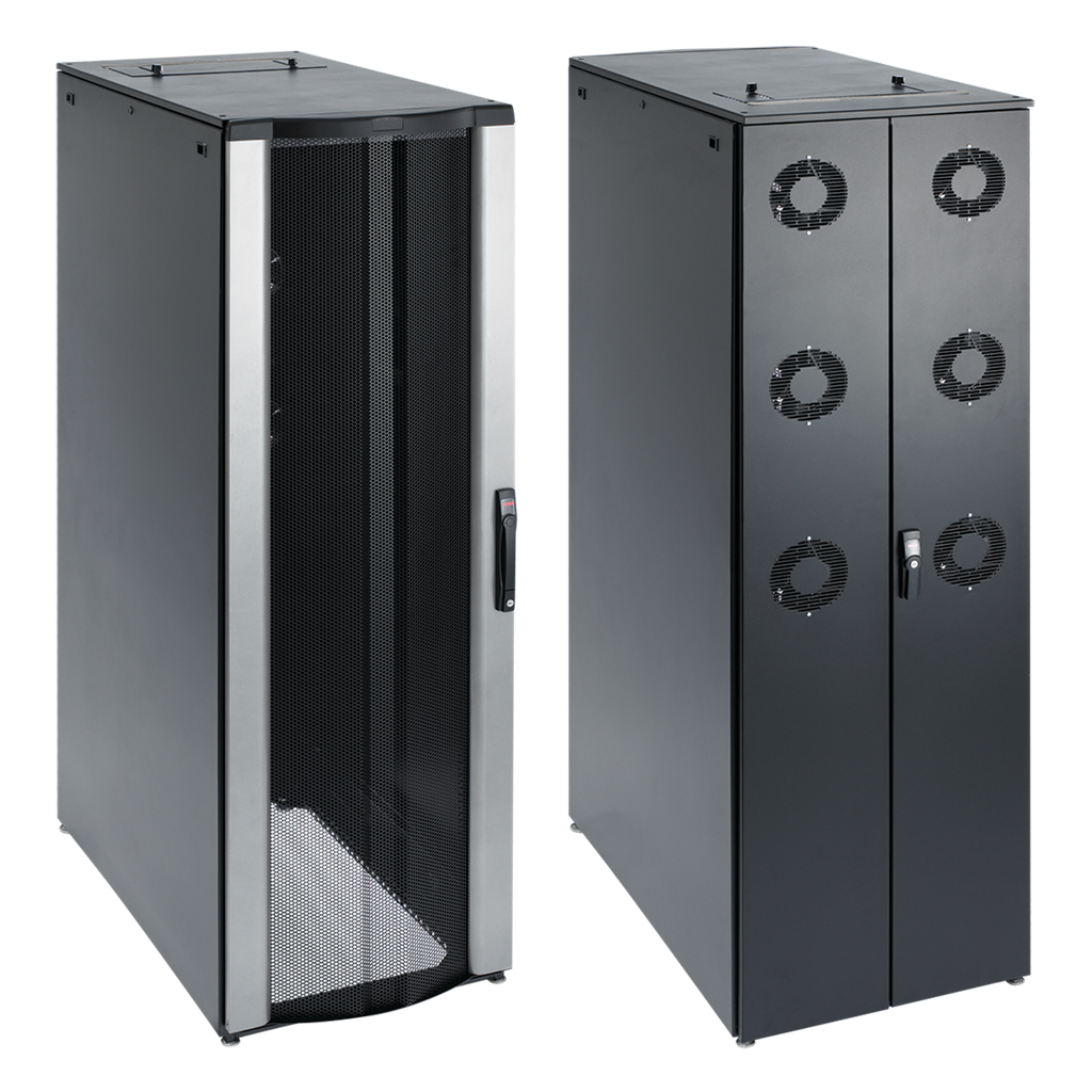 Product image for Hoffman PSCHCA2069B ProLine FloTek HCA Server Cabinet, 2000x600x900mm, Black, Steel, With Sides