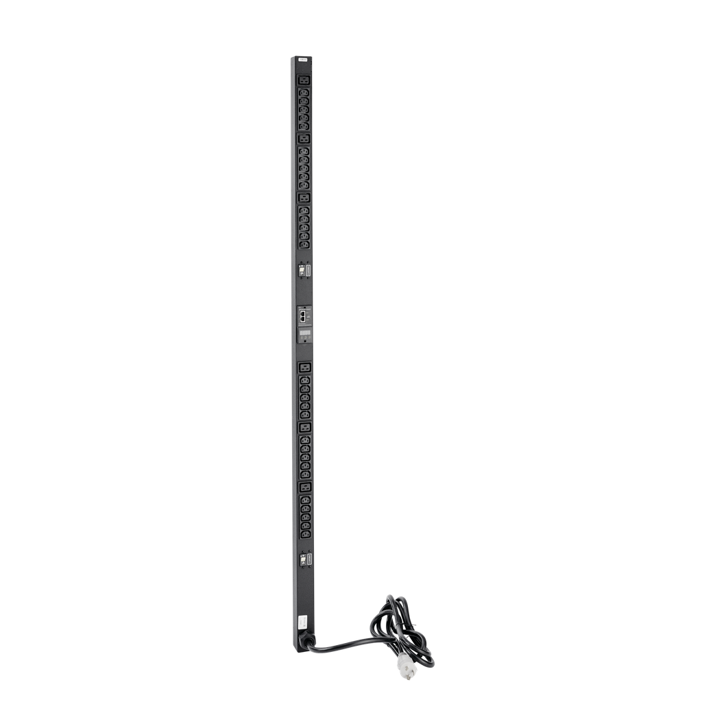 Product image for Hoffman DP1N622420 Rack- and Panel-Mount Power Distribution Units (PDUs), 62in length, Black, Steel